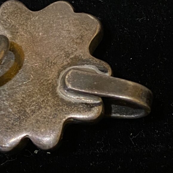 Vintage Mexican Sterling Silver & Stone Flower Bracelet - Picture 15 of 16